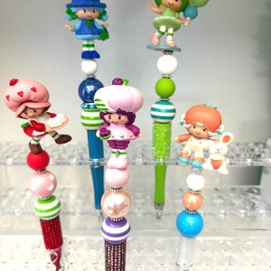 Strawberry Shortcake Character Pens: Blueberry Muffin, Lime Chiffon, Apricot Hops, Raspberry Tart