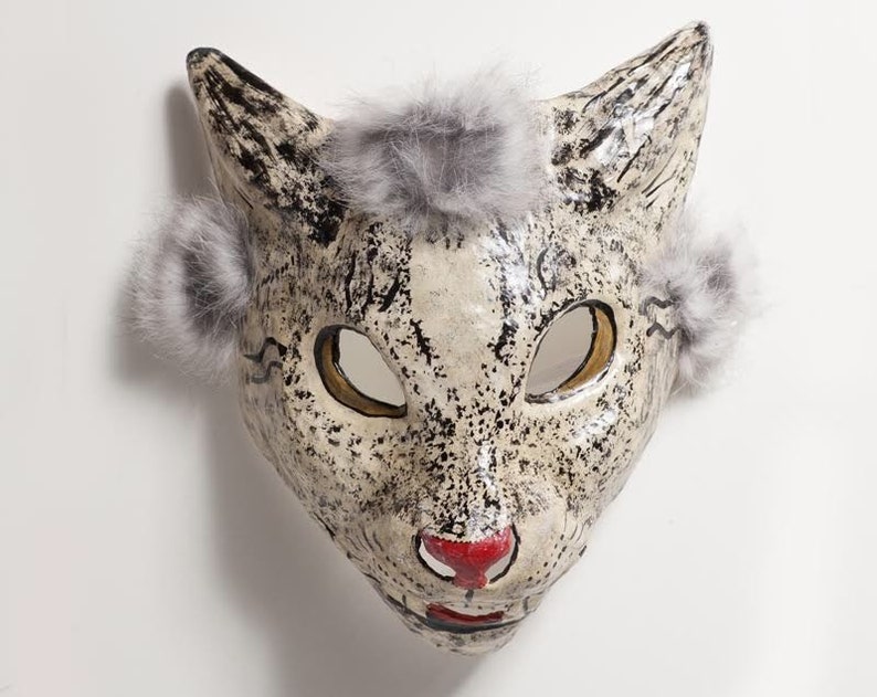 How to make a cat mask out of paper mache