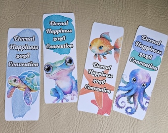 Printable 2026 Regional Eternal Happiness Convention Giftable Bookmarks | Watercolor Animals | Digital Download Only