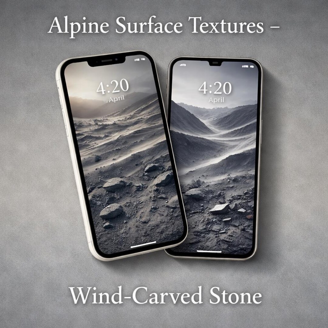 Alpine Surface Textures Phone Wallpapers – Wind-carved Stone, High ...