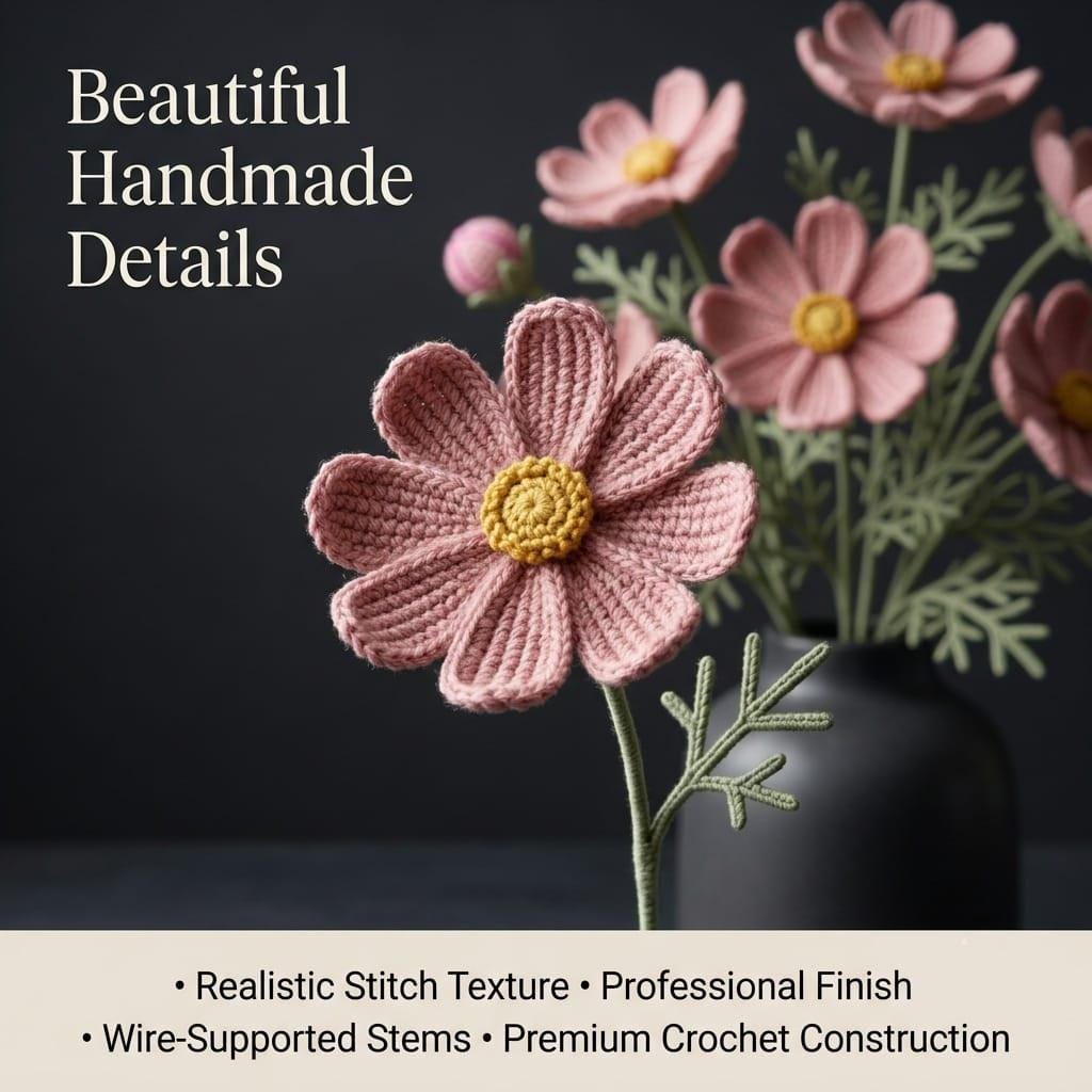 Cosmos Flower Crochet Pattern