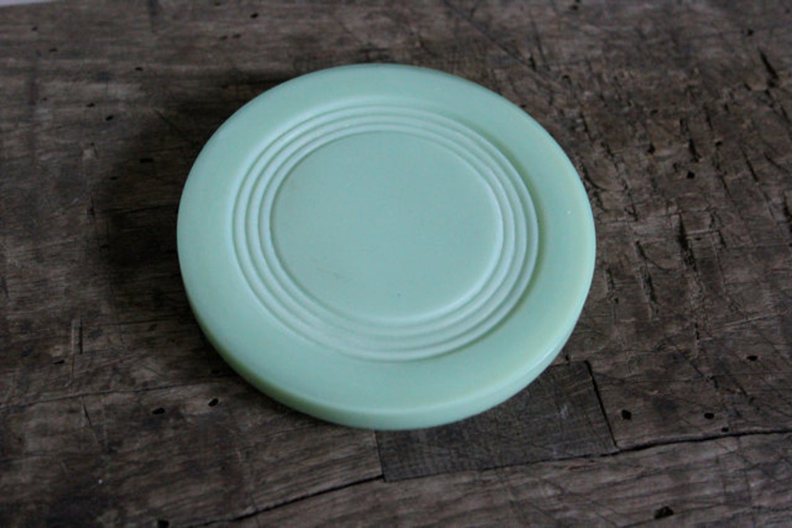 Vintage Jadeite Glass Kitchen Canister Set of 3 Etsy