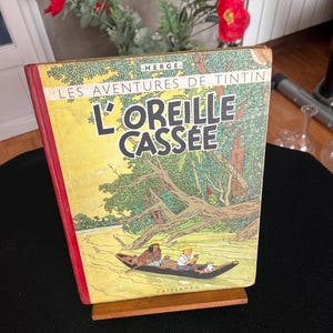 BD Tintin l'Oreille cassée B4 de 1950 dos rouge