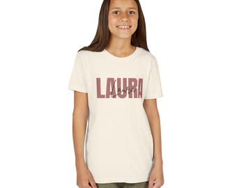 Camiseta juvenil con el nombre Laura / Camiseta personalizada para niños