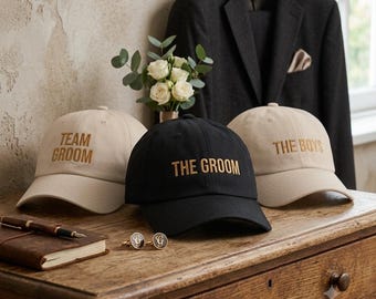 Gorra bordada del equipo del novio — Gorra para despedida de soltera y fiesta de bodas