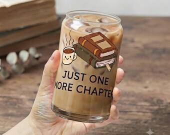 Nur noch ein Kapitel – Trinkglas | 473 ml Becher für Bücherliebhaber