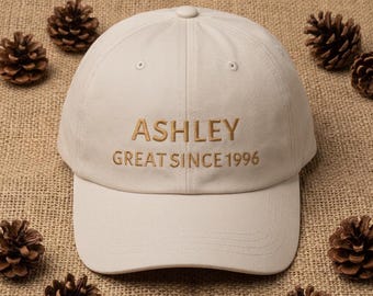 Gorra clásica de béisbol personalizada con nombre personalizado "Great Since 1996" bordado / Gorra de béisbol personalizada
