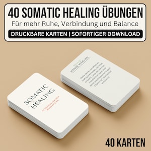 Somatic Healing Karten: Nervensystem regulieren mit 40 Polyvagal Übungen | Trauma Therapie Material bei Angst, Stress & PTBS (PDF)