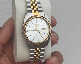 Montre automatique Seiko 5 SNXJ90 7S26 bicolore American Psycho