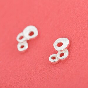 Bubbles - silver - gold - small earrings - cute - Japanese - Bukubuku - air bubbles - Soft texture - wabi sabi - hypoallergenic