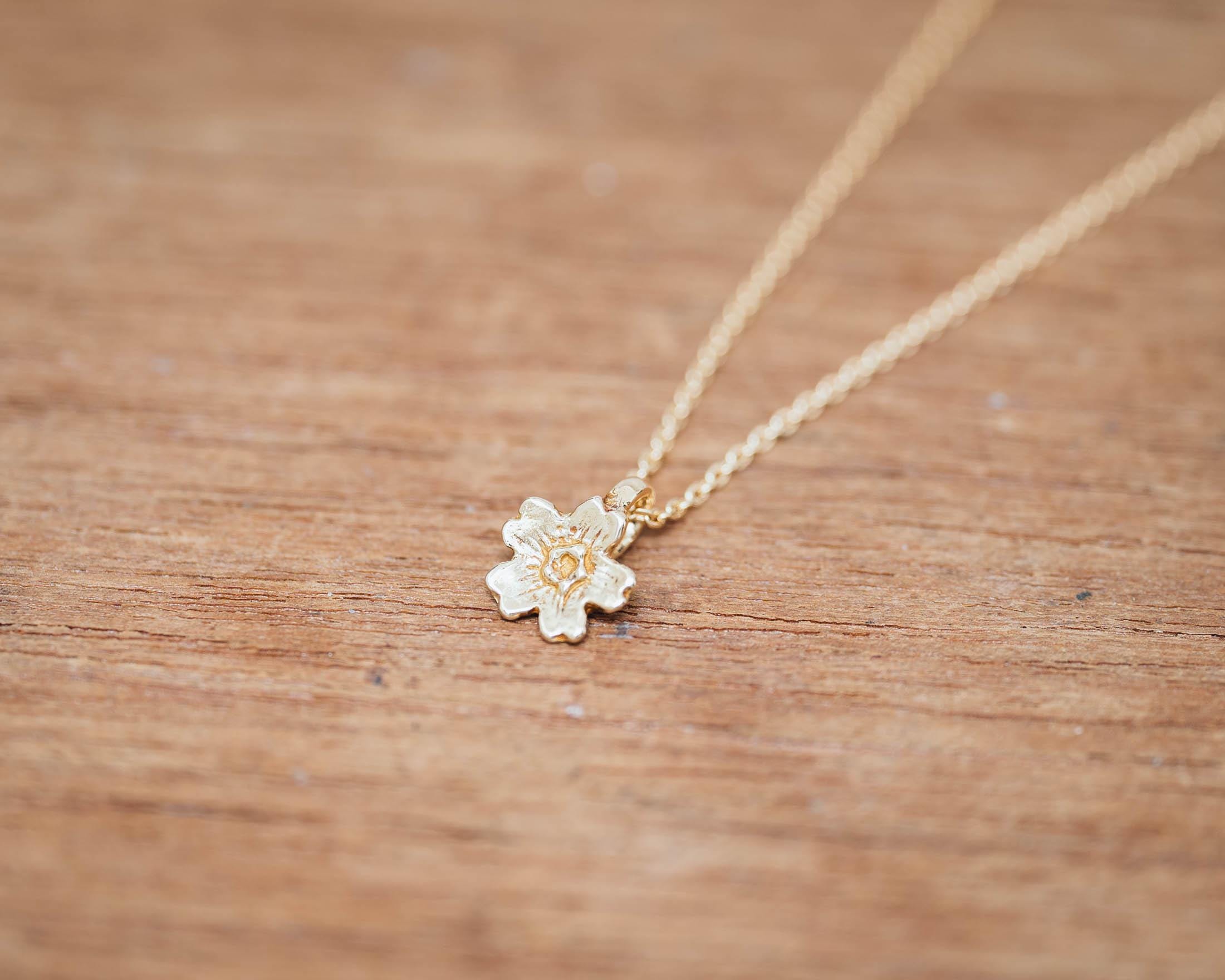 18金桜ペンダント - 桜 - 日本のジュエリー - 日本の花 - オプションの 