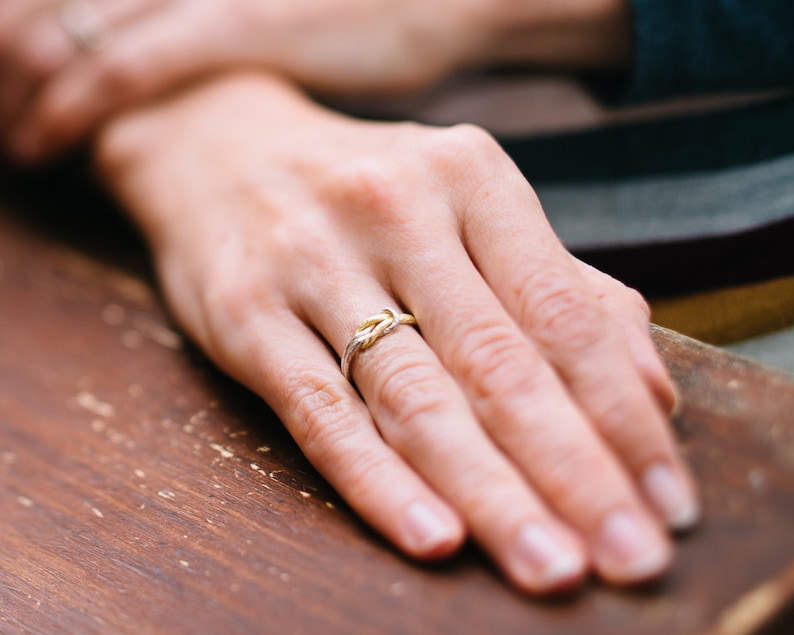 Enmusubi ring Japanese knot Symbolic ring 18k ring Etsy
