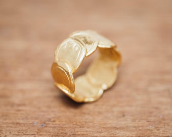Potato Chips Ring - verstelbare zilveren ring - eenvoudige bandring - verstelbare ring - eenvoudige ring - cadeau voor haar - cadeau vriendin