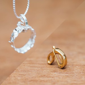 Ringhalter - Polierte Art - Anhänger für Ringhalter - Werkzeuge für Ringe - Ringasche - Ringballen