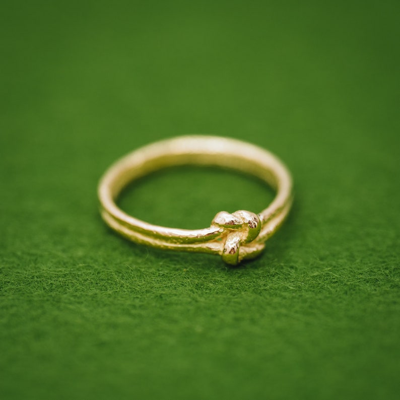 Enmusubi Wedding Ring 2 Knot Ring Japanese Knot 18k Etsy