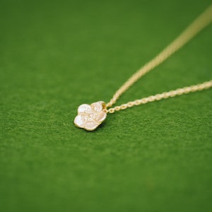 18K Gold or Platinum Plum blossom Flower pendant - Plum blossom necklace - gift for her - ethical gold - sustainable gold