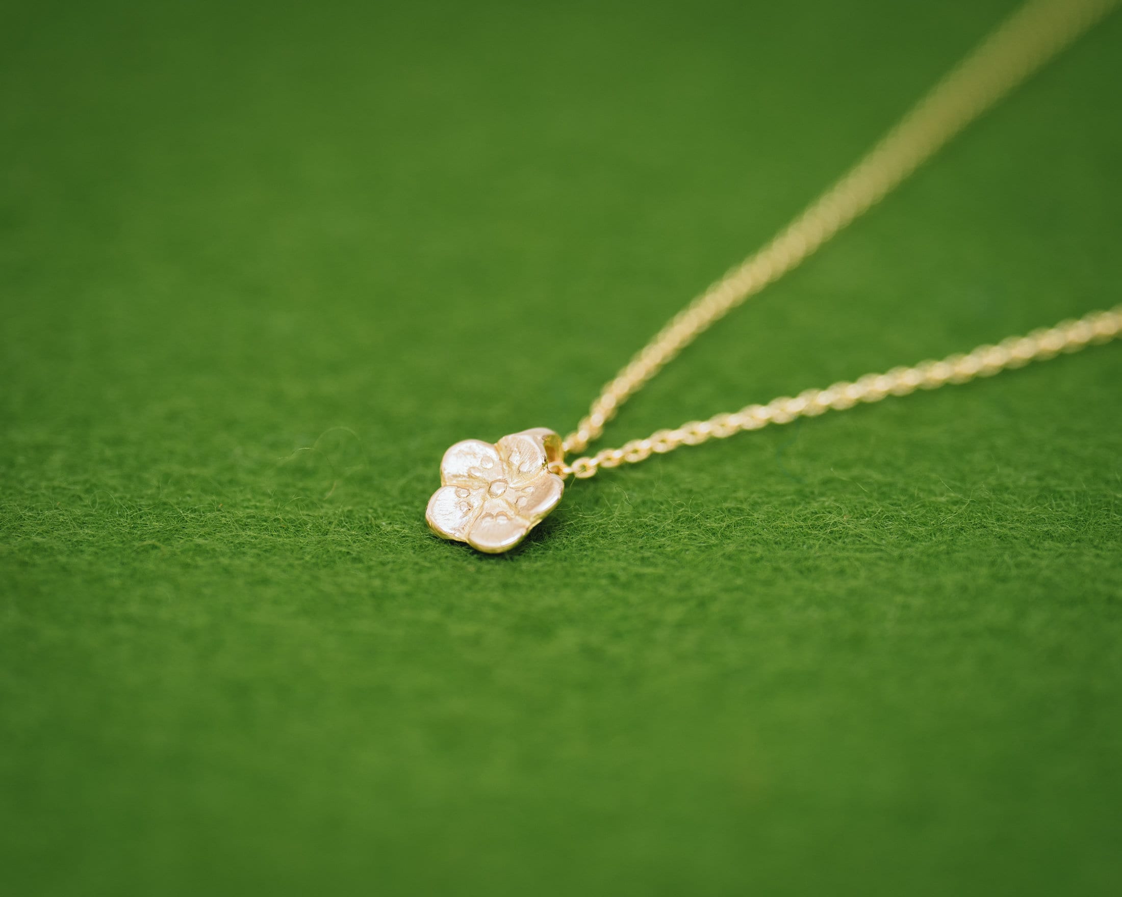 18K Gold or Platinum Plum Blossom Flower Pendant - Plum Blossom