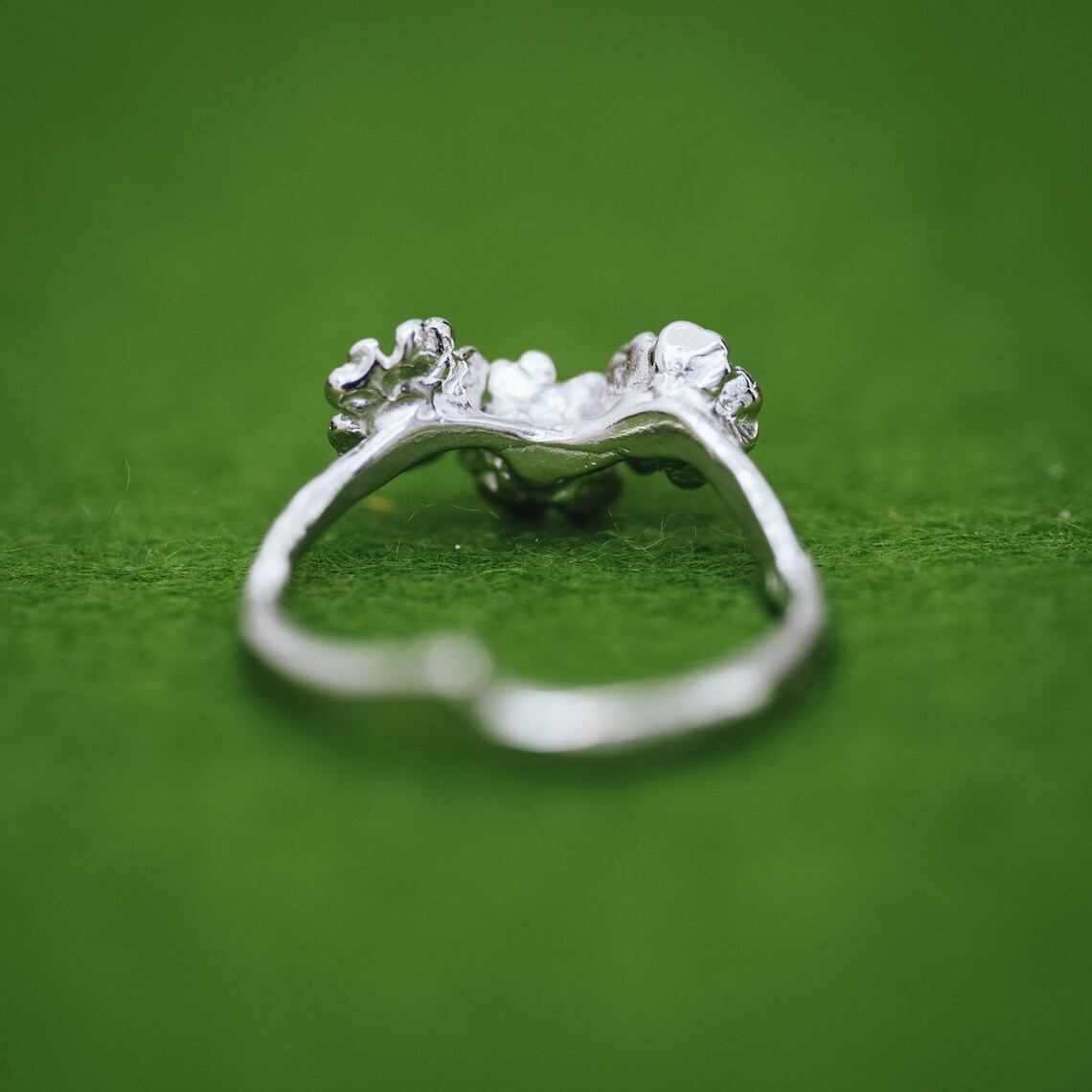 Platinum Ring Sakura Ring Cherry Blossom Ring Fine Ring Etsy