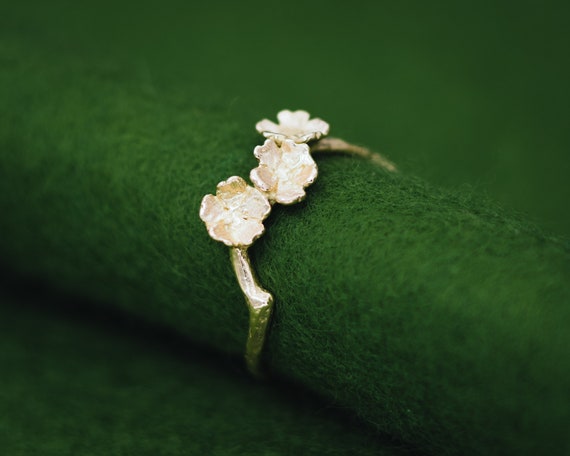 18k Ring - Sakura Ring - Cherry Blossom Ring - Fine Ring 18k Ring - Sakura Ring - Cherry Blossom Ring - Fine Ring