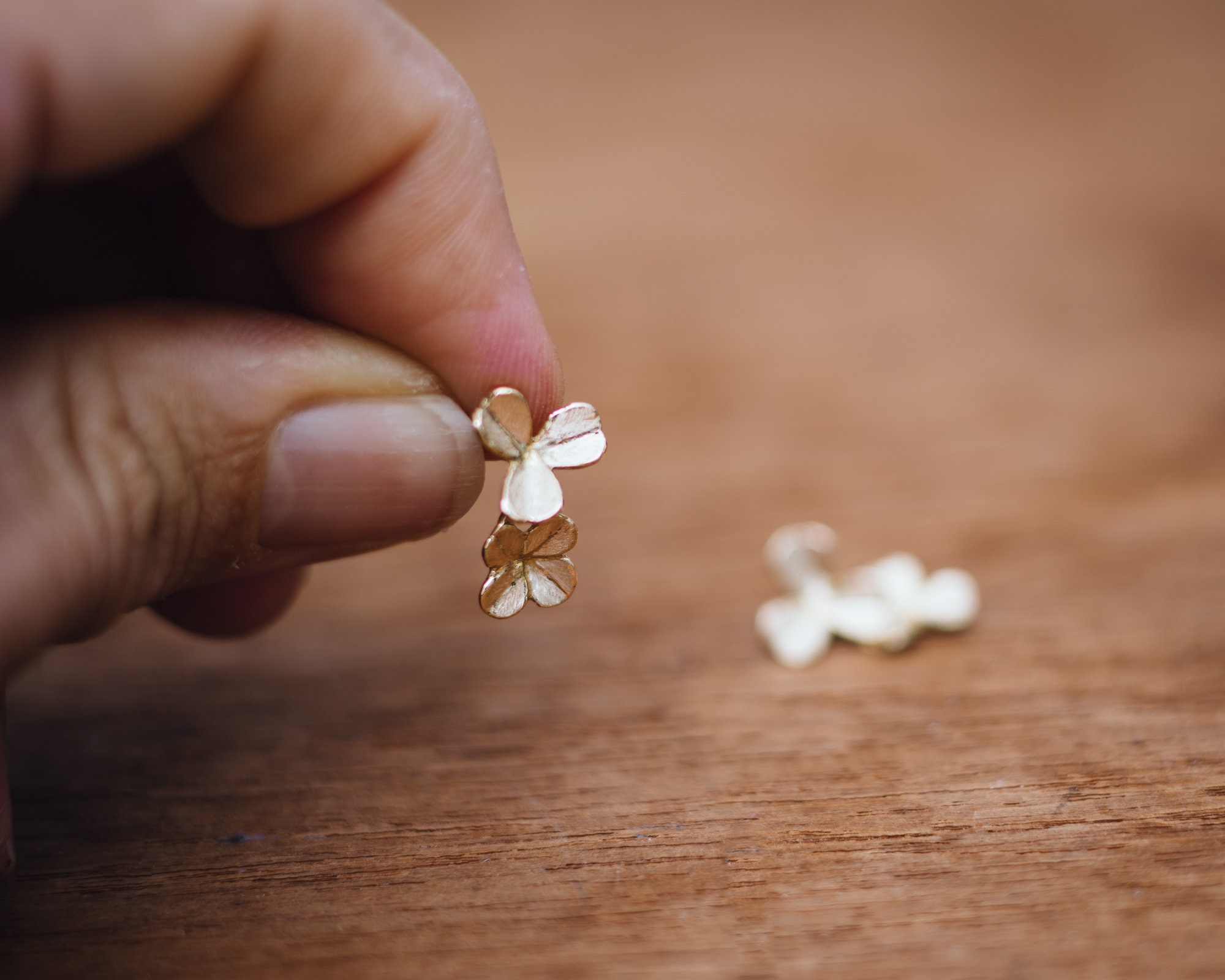 18k - Four Leaf Clover - Three Leaf - Clover - Japanese