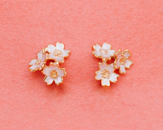 Orecchini A Fiore Di Ciliegio Senza Piercing – Clip Morbide Rosa Con Perla – Finti Orecchini A Bottone Per Donna – Gioielli Eleganti