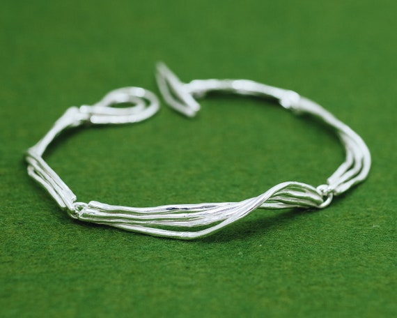 Pine needle bracelet - elegant bracelet - gift for her -  - allergy free bracelet - Japanese design - organic design