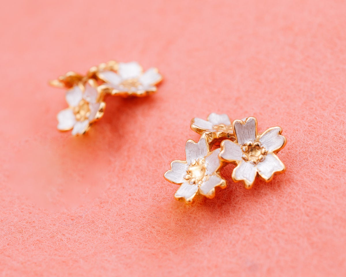 正規店仕入れの - Flowers Blossom Cherry 3 Jewelry Japanese - Flower ピアス