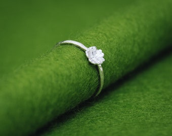 Cherry blossom ring platinum - flower ring - pinky ring - Engagement rings - Gift for her - hypoallergenic - platinum ring - Sakura ring
