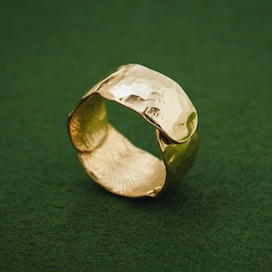 Chocolate Bud ring - silver contemporary ring - wabi sabi design -  flat ring - casual ring - adjustable ring