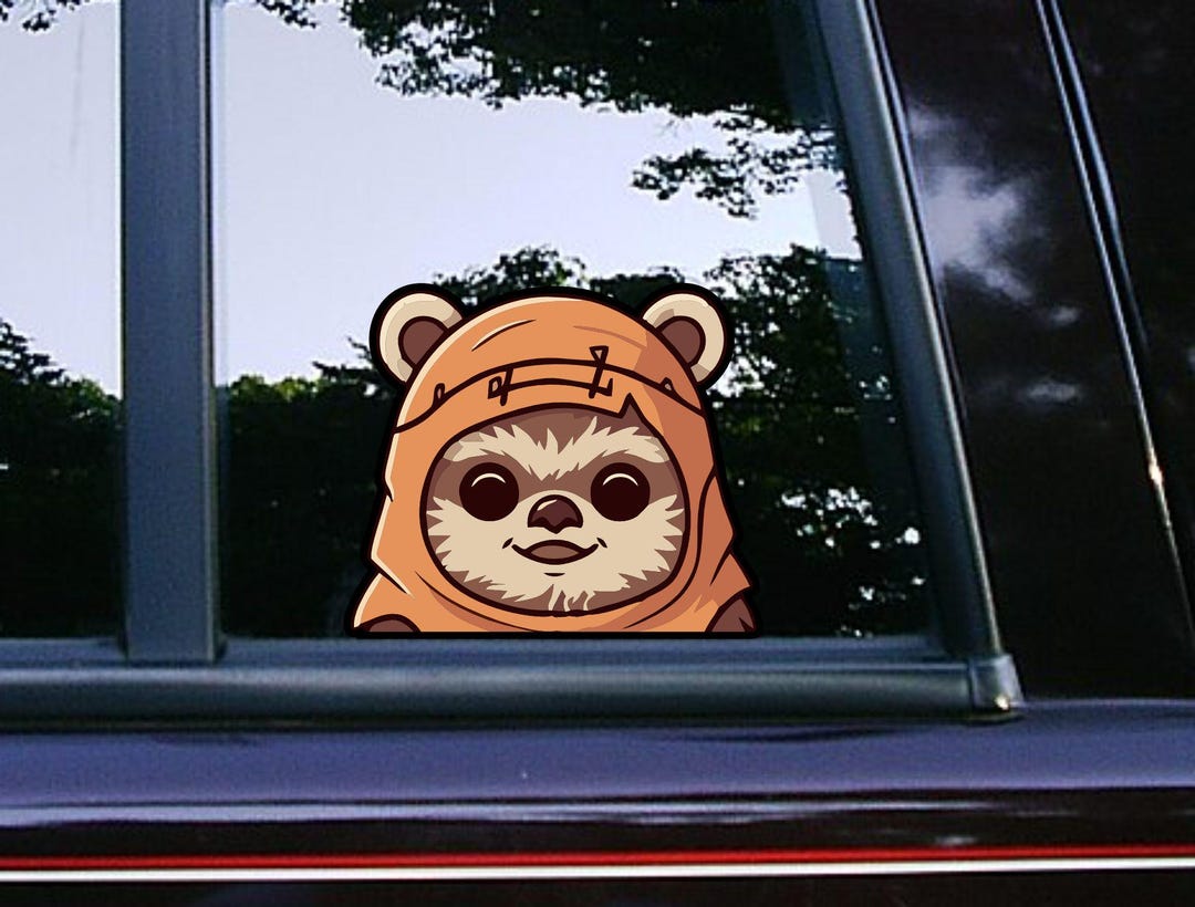 Ewok Peeker Peekabo Peeking Car Decals Bumper Stickers Waterproof ...