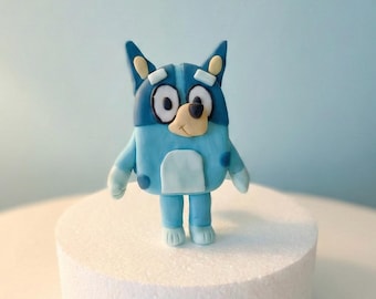 Blaue Fondant Cake Topper
