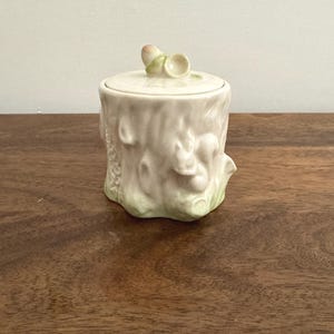 Irish Parian Donegal China lidded jar | Jam Pot or Mustard Pot