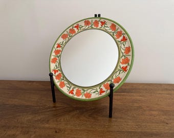 Vintage Hand Painted Folk Art Swiss Mirror