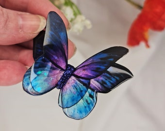 Transparent purple/blue 3D butterfly with iridescent sparkles for windows,mirrors,patio, home decor,unique gift,summer decor,special gift