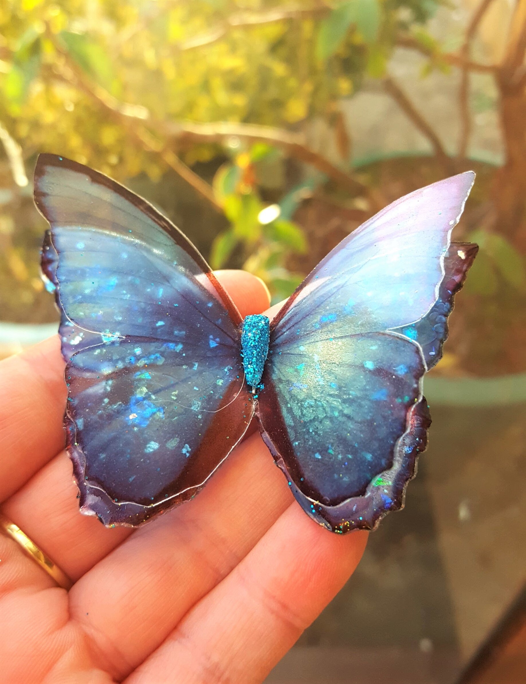 Frozen Blue Butterflies 3D Blue Transparent Butterfly Purple Blue Butterfly  Blue Wall Art Butterfly 3D Frozen Butterfly Wall Decor 