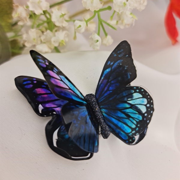 Galaxy night sky résine papillon pour mariage, bijoux, décor de fête, artisanat, tailles 5cm à 20cm, tailles personnalisées, en gros disponible