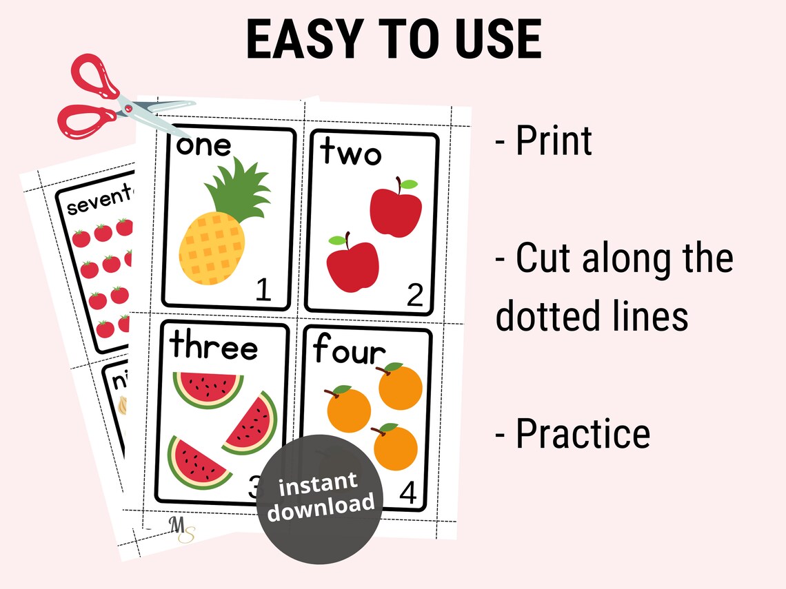 Number Flashcards Printable, Spanish Flashcards Printable, Number Flash ...