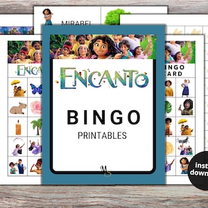 Encanto Bingo Party Game Printables, Encanto movie birthday game, Maribel Madrigal family bingo cards, Road trip activity, Instant download image 2