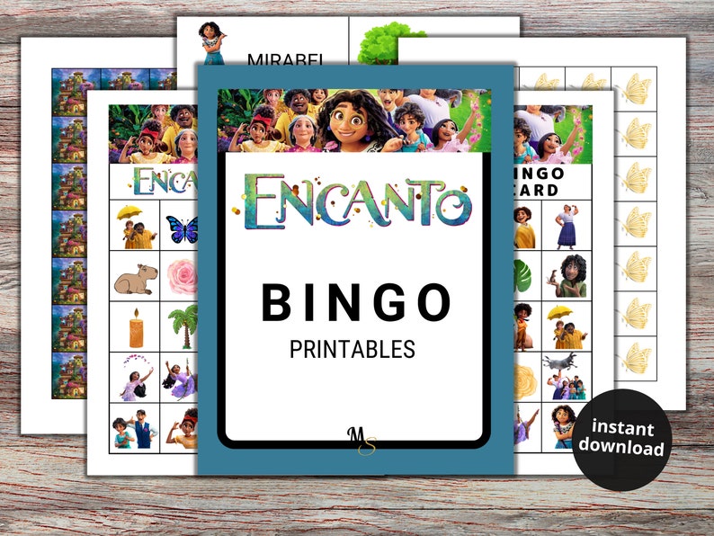 Encanto Bingo Party Game Printables, Encanto movie birthday game, Maribel Madrigal family bingo cards, Road trip activity, Instant download image 2