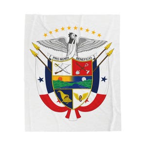 Colcha de terciopelo de algodón Panamá Escudo Nacional de Panamá