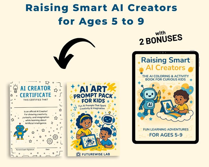 AI Coloring & Activity Book – Printable STEM Activities for Kids Ages 5 ...