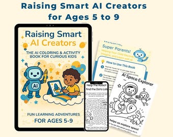 AI Mal- & Aktivitätsbuch - Druckbare STEM-Aktivitäten für Kinder im Alter von 5-9 Jahren (PDF-Download)