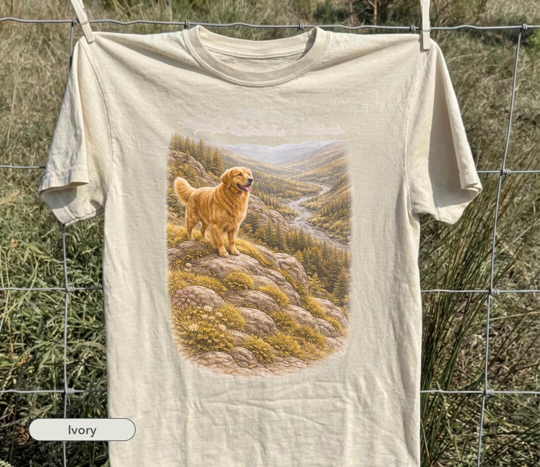 Vintage Golden Retriever Shirt, Retro Nature Comfort Colors T-shirt ...