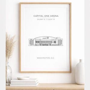 Capital One Arena Print | Washington DC Minimalist Sports Art (Digital Download)
