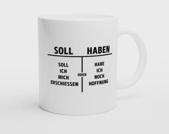 Taza divertida con tarjeta de débito/crédito