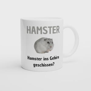 Kleines Geschenk, Hamster ins Gehirn geschissen, Premium Büro Tasse, Witziges Geschenk, Herbst Tasse, Winter Tasse