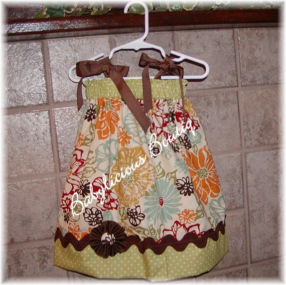 Girls Pillow Case Dress Infant toddler Custom..Blossoms..Get Etsy
