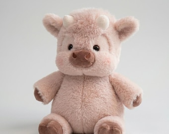 45cm Highland Cow Plush, Large Stuffed Animal for Cow Lovers, Soft Kawaii Nursery Decor, Farmhouse Birthday Gift for Kids and Adults