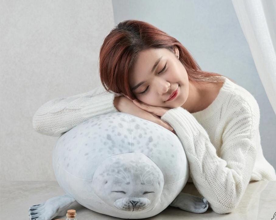 Genérico Almohado De Foca Gordita, De Peluche Lindo para Niños Adultos