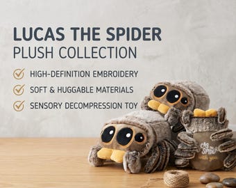 Jumping Spider Plush, Realistic Stuffed Animal, Soft Sensory Pillow, Kawaii Room Decor, Unique Birthday Gift, Anime Spider Toy, Kids Plushie
